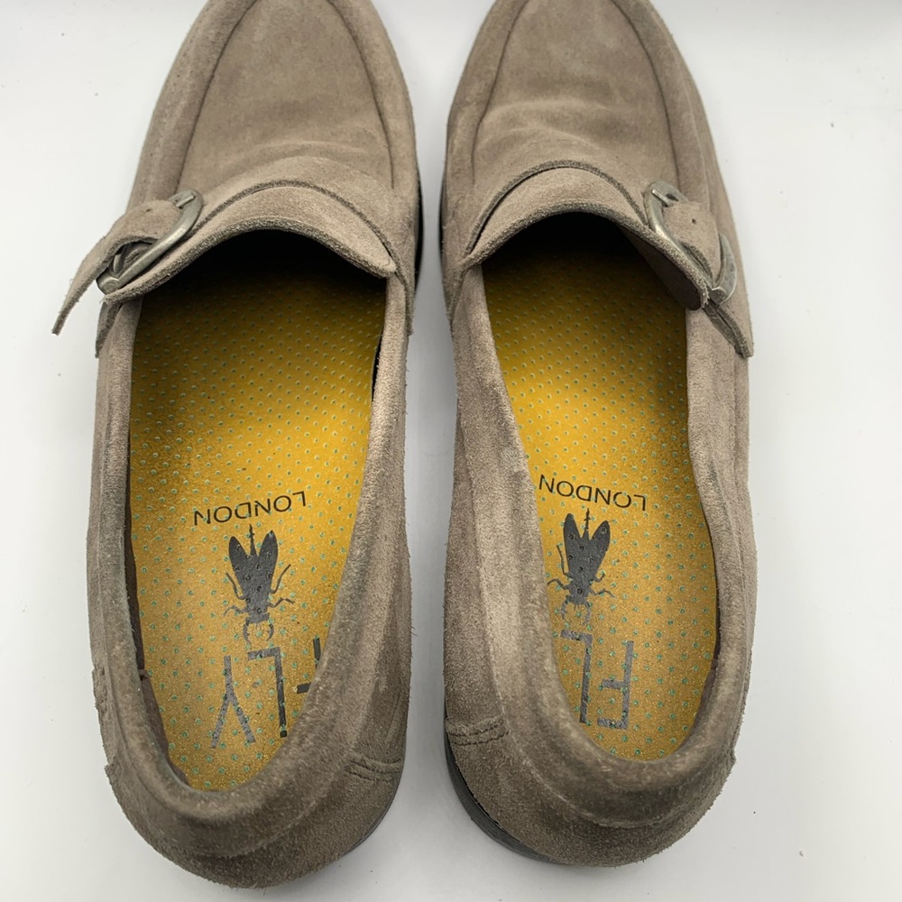 Fly London Mens Gray‎ Suede Slip On Loafers EU 42 US 9 Shoes - Picture 5 of 8